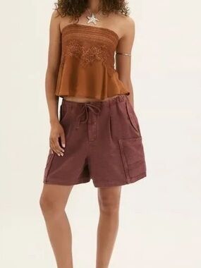 FREE PEOPLE Camp Out Slouch Shorts, Size XS